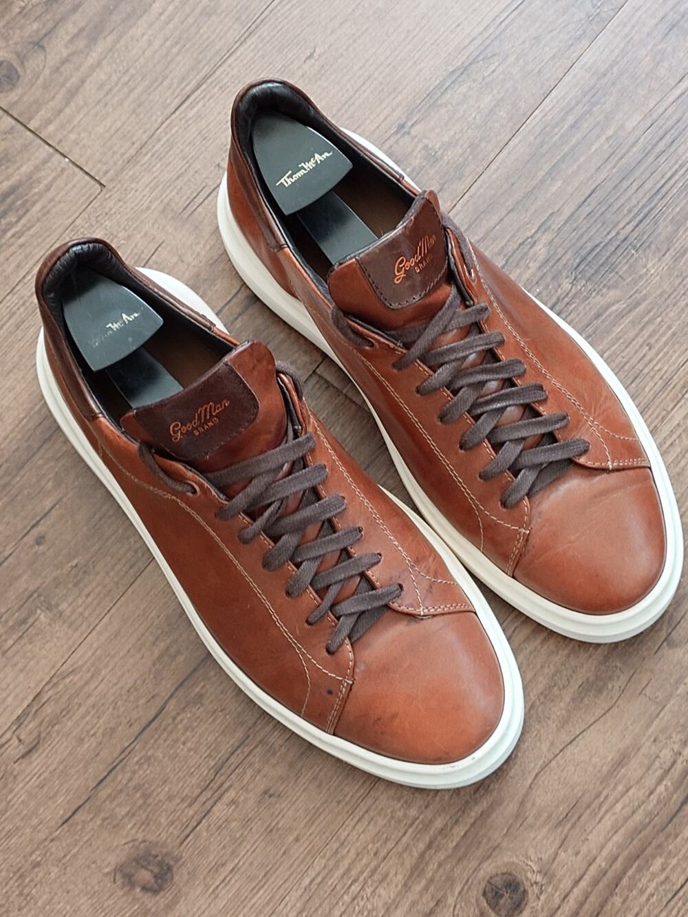 Goodman Men’s Brown Leather Sneakers EU 42.5/US 9.5M